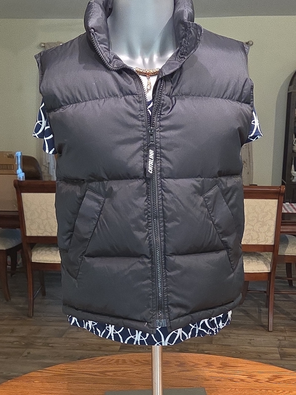Catalina Women’s S Black Down Insulated Full Zip Puffer Vest w/ Pockets